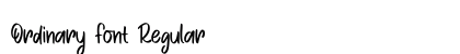 Ordinary Font Regular preview Ordinary Font Regular preview