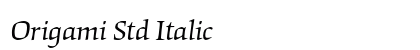 Origami Std Italic Preview
