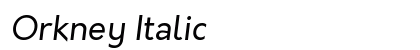 Orkney Italic Preview