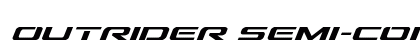 Outrider Semi-Condensed Italic Semi-Condensed Italic preview
