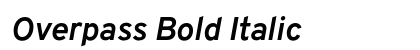 Overpass Bold Italic Preview