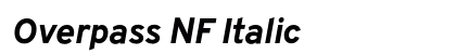 Overpass NF Italic Preview
