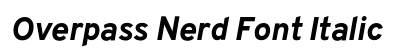 Overpass Nerd Font Italic font free download