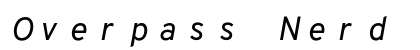 Overpass Nerd Font Mono Italic Preview