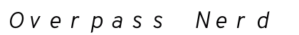 Overpass Nerd Font Mono Italic Preview