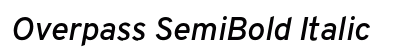 Overpass SemiBold Italic Preview