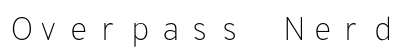 Overpass Nerd Font Mono Regular Preview