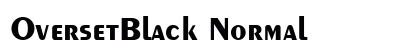 OversetBlack Normal font free download