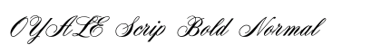 OYALE Scrip Bold Normal Font Preview