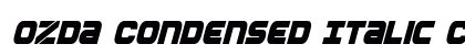 Ozda Condensed Italic Condensed Italic preview