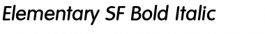 Elementary SF Bold Italic Font