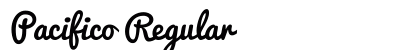 Pacifico Regular Font Preview