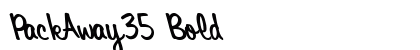 PackAway35 Bold Font Preview PackAway35 Bold Font Preview