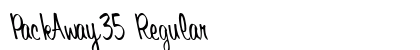 PackAway35 Regular Font Preview PackAway35 Regular Font Preview