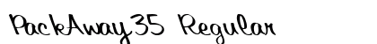 PackAway35 Regular Font Preview PackAway35 Regular Font Preview