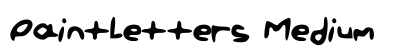 PaintLetters Medium Font Preview PaintLetters Medium Font Preview