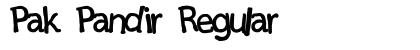 Pak Pandir Regular Font Preview