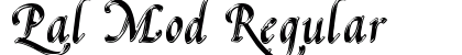 Pal Mod Regular Font Preview Pal Mod Regular Font Preview