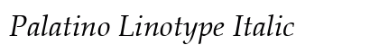 Palatino Linotype Italic font free download
