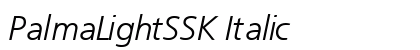 PalmaLightSSK Italic Font Preview