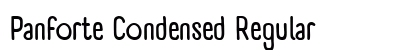 Panforte Condensed Regular font free download