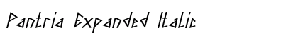 Pantria Expanded Italic Preview