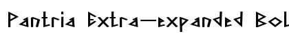 Pantria Extra-expanded Bold font free download