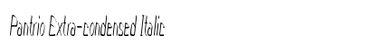Pantrio Extra-condensed Italic font free download
