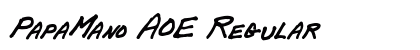 PapaMano AOE Regular Font Preview