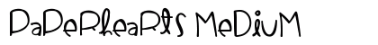 PaperHearts Medium Font Preview PaperHearts Medium Font Preview