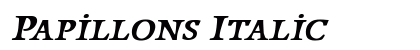 Papillons Italic Font Preview