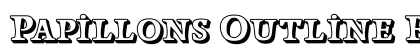 Papillons Outline Regular Font Preview