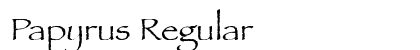 Papyrus Regular Font Preview