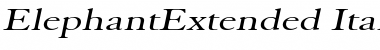 ElephantExtended Italic Font
