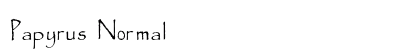 Papyrus Normal Font Preview