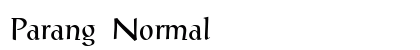 Parang Normal Font Preview Parang Normal Font Preview
