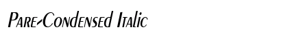 Pare-Condensed Italic Preview