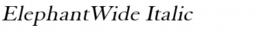 ElephantWide Italic Font