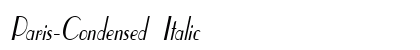 Paris-Condensed Italic Preview