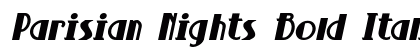 Parisian Nights Bold Italic Preview