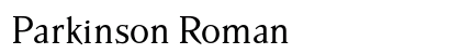 Parkinson Roman font free download