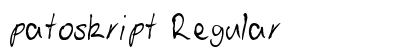 patoskript Regular font free download