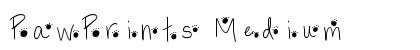 PawPrints Medium Font Preview