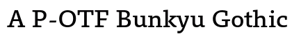 A P-OTF Bunkyu Gothic Pr6N DB font free download
