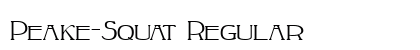 Peake-Squat Regular font free download
