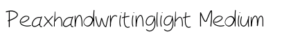 Peaxhandwritinglight Medium font free download