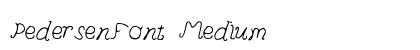 PedersenFont Medium font free download