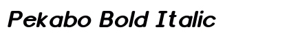Pekabo Bold Italic font free download