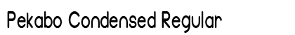 Pekabo Condensed Regular Preview