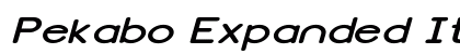 Pekabo Expanded Italic Preview